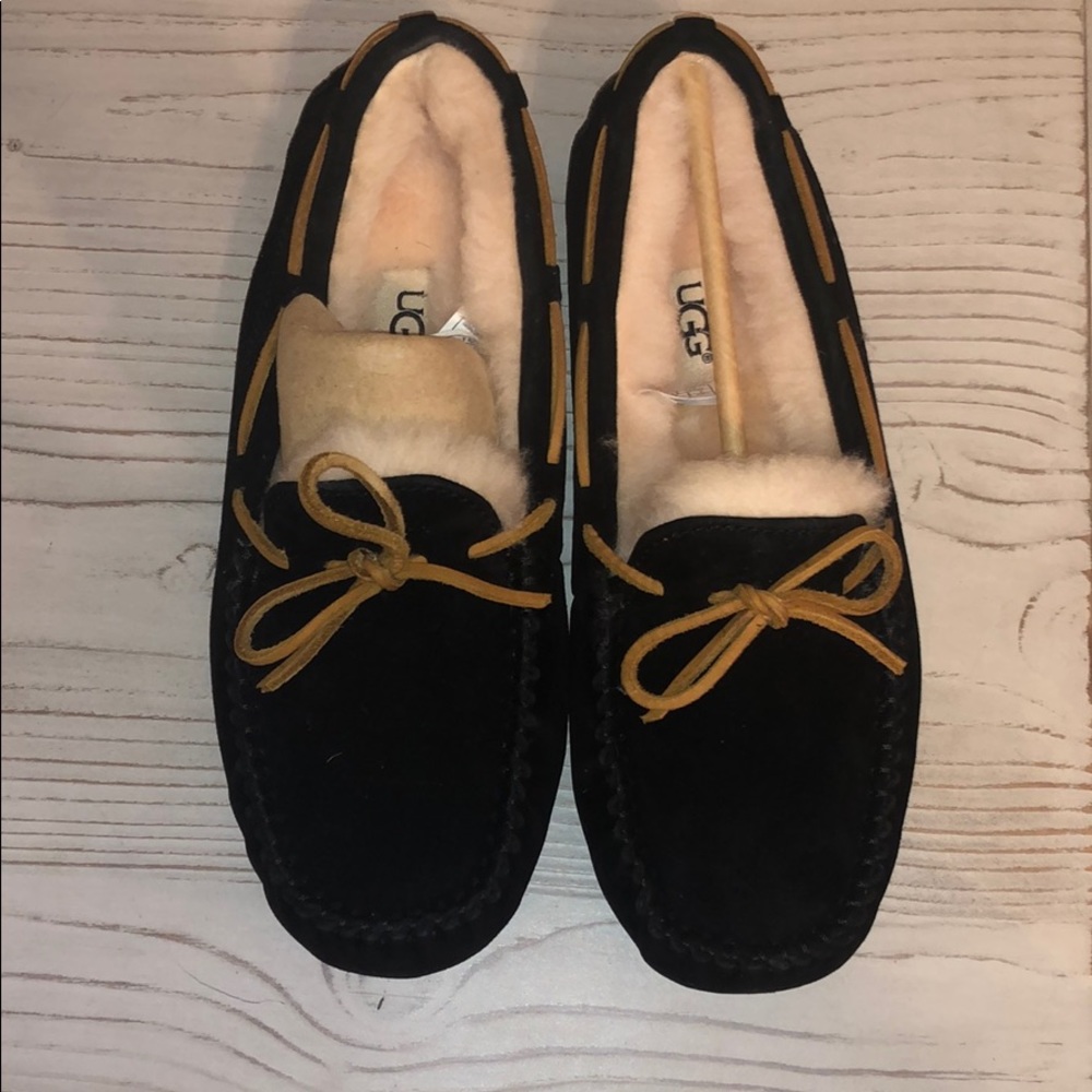 Black bow tie UGG loafers!